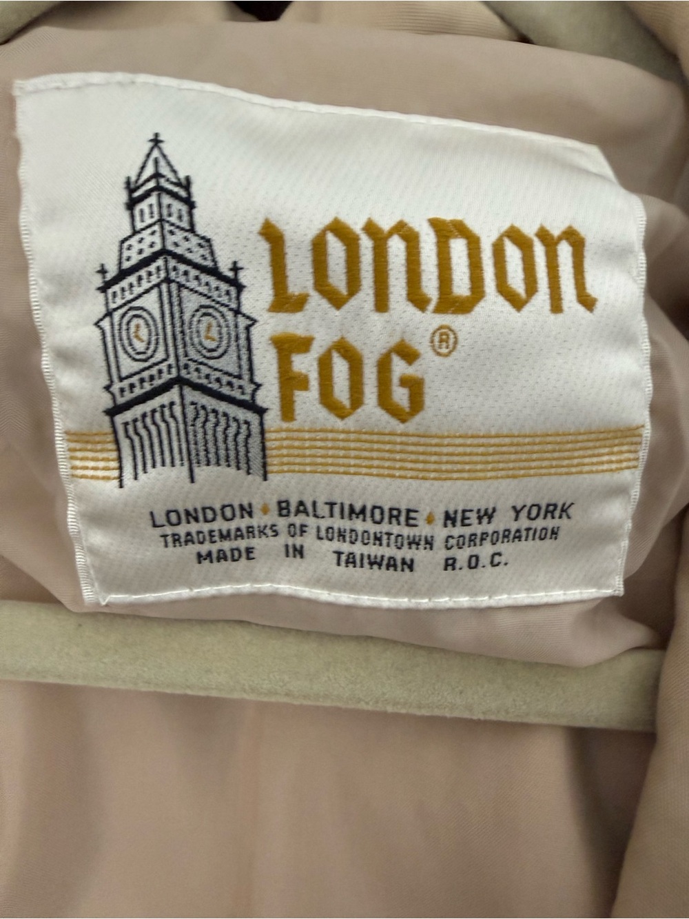 London Fog Beige Zip Utility Jacket Petite 2 Classic Lightweight Coat - Picture 10 of 10